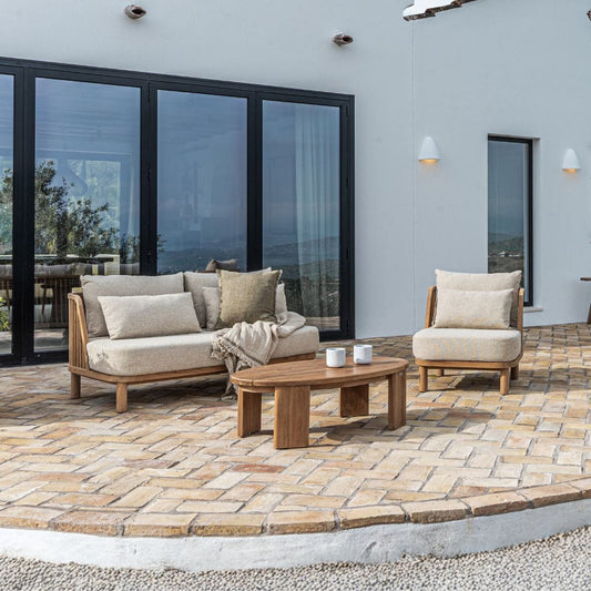 Outdoor Teak Wood Sand Sofa - image 2