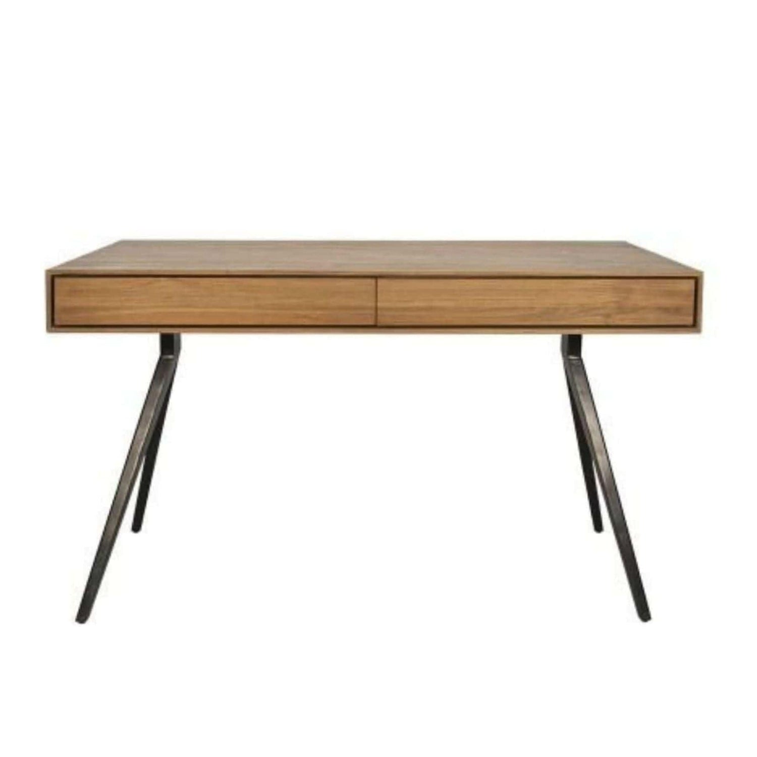 Teak Wood Black Desk - image 1