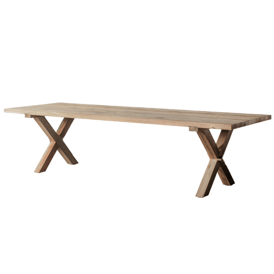 Outdoor Teak Wood Rectangular Black Dining Table - image 2