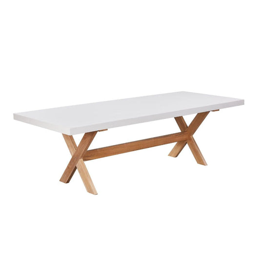 Outdoor Teak Wood Rectangular Sand Dining Table - image 1
