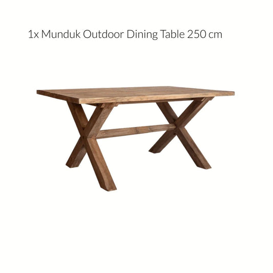 Outdoor Teak Wood Rectangular Black Dining Table - image 4