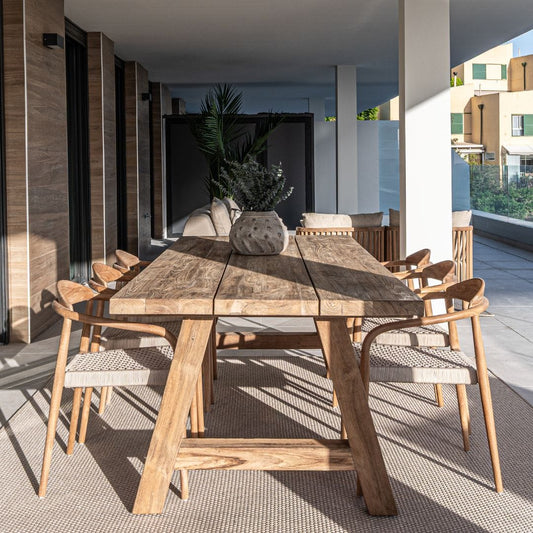 Outdoor Teak Wood Rectangular Dining Table - image 1