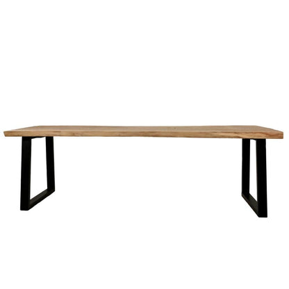 Metal Rectangular Black Dining Table - image 3