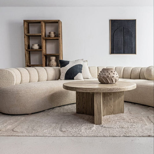 Oak Wood Sectional - image 1